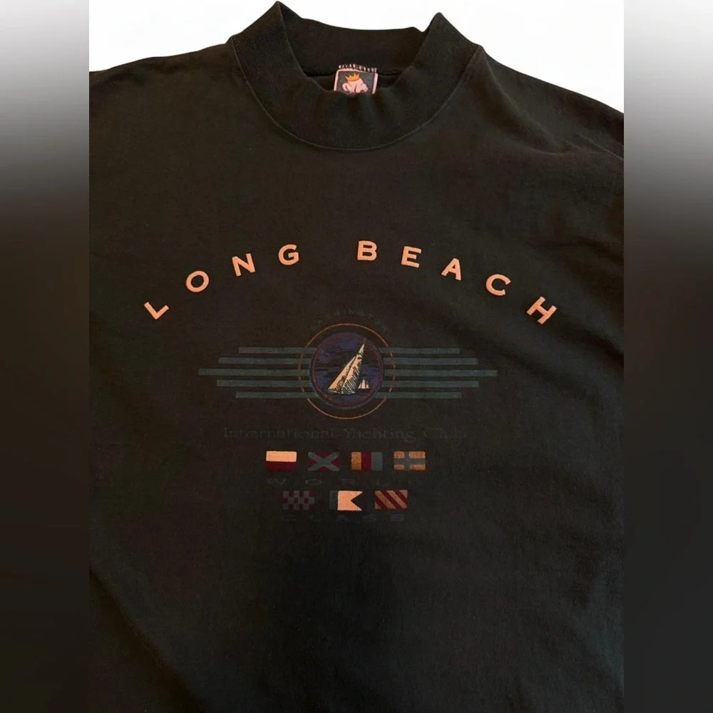 Vintage 90s Anvil Cotton Deluxe Long Beach International Yachting Longsleeve